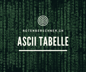 ASCII Tabelle